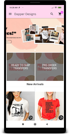 Android application Dapper Designs screenshort