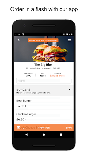 Android application The Big Bite screenshort