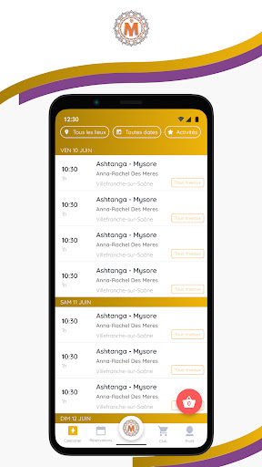 Android application La Maison du Yoga screenshort