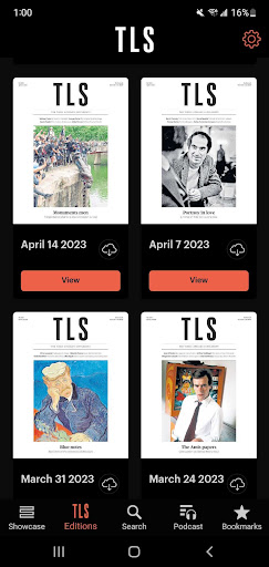 Screenshot of The Times Literary Supplement.