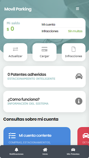 Android application MovilParking Nogoya screenshort