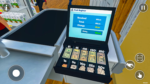 Supermarket Cashier Games 3D 0.6 APK + Mod (Unlimited money) إلى عن على ذكري المظهر