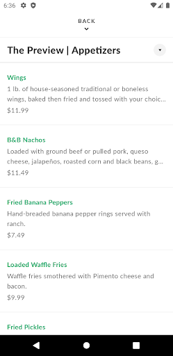 Barley and Burger Screen 3
