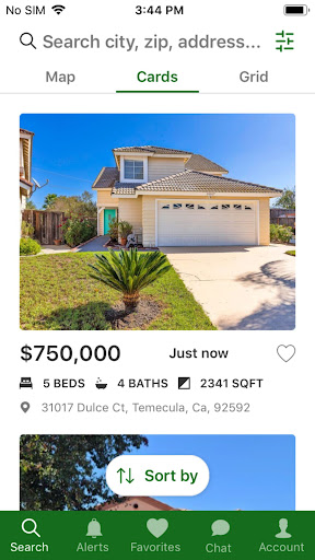 California Home Search Screen 2