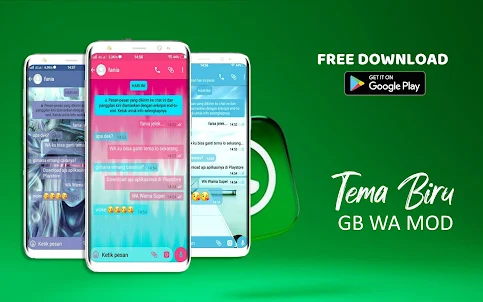 GB WA Tema Biru GB Version App