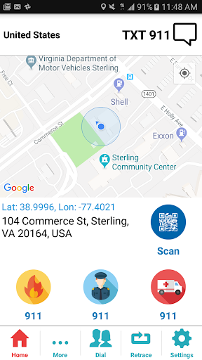 Android application 911HelpSMS screenshort
