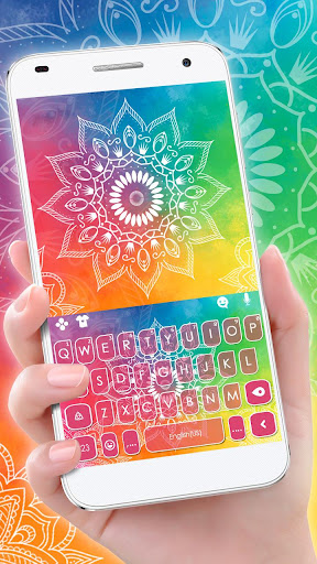 Android application Colorful Henna Flower Keyboard screenshort