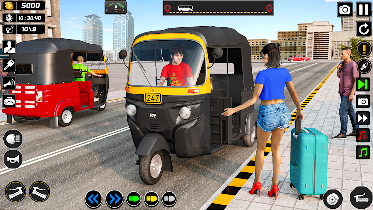 Rickshaw Driving Tourist Game - 1 - (Android)