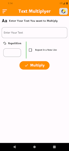 Android application Text Multiplyer : Upto 50K screenshort