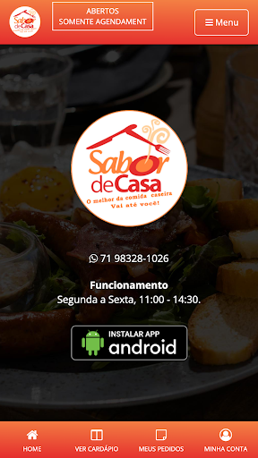 Android application Sabor de Casa Delivery screenshort