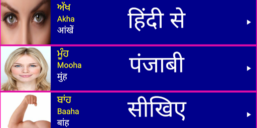 Android application Learn Punjabi From Hindi screenshort