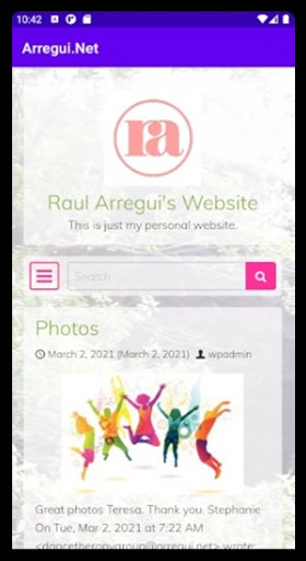 Android application Arregui.Net screenshort