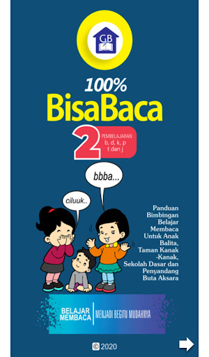 Android application 100% Bisa Baca Level 2 screenshort