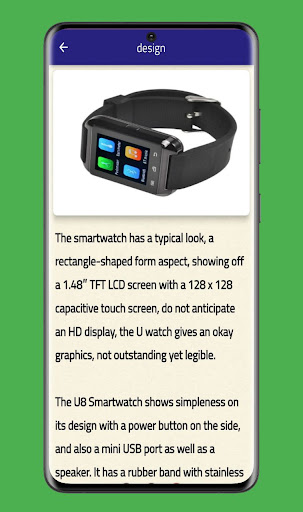 U8 Smart watch Guide Screen 3