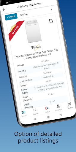Catering Appliance App Screen 3