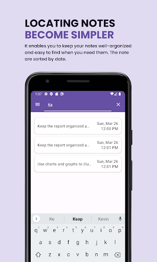 Screenshot of VentNote
