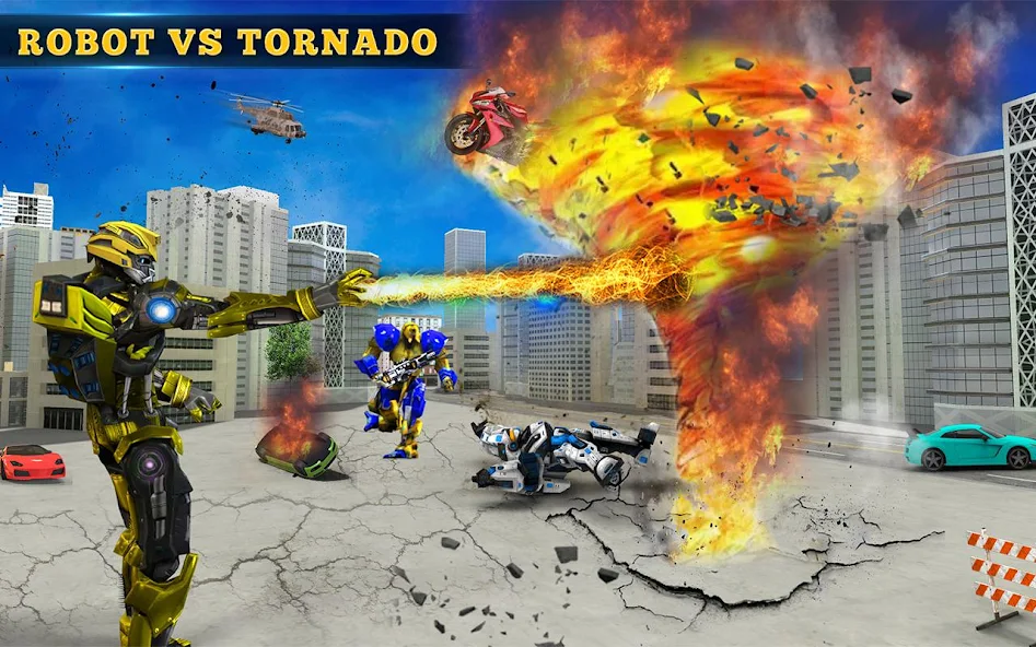 Futuristic Tornado Robot:Transformation Robot Wars