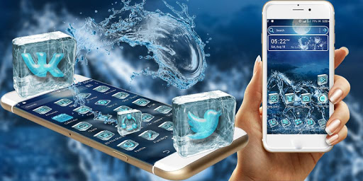 Blue Ice Horse Launcher Theme Screen 2