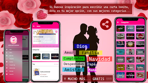 Android application letters to fall in love screenshort
