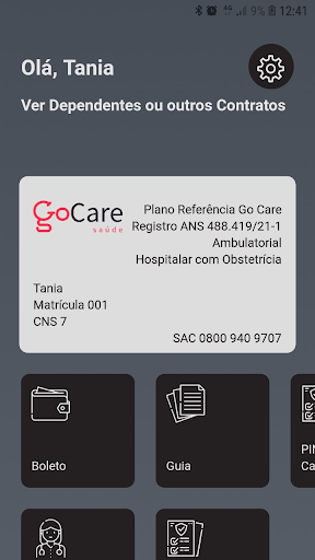 Android application GoCare screenshort