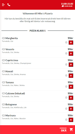 Android application Mikes Pizzeria screenshort