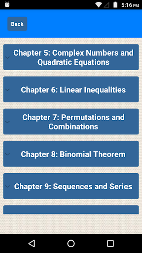 Android application Class 11 Maths NCERT Solutions screenshort