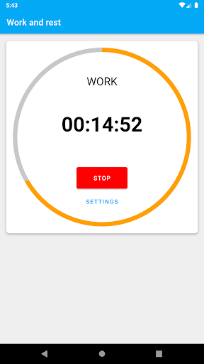 Android application Work and rest screenshort