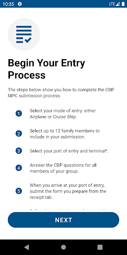Mobile Passport Control screenshot