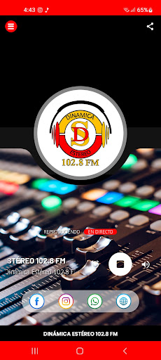 Android application Dinámica Stereo 102.8 FM screenshort