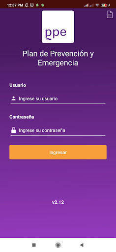 Android application AySA PPE Móvil screenshort