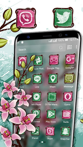 Pink Flower Painting Theme Screen 2