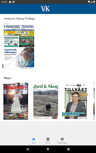 E-tidning V/K Screen 3