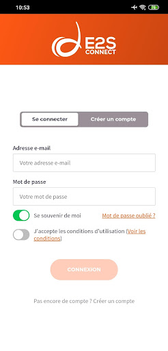 Android application E2S Connect screenshort