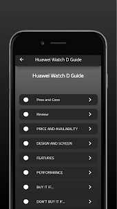 Huawei Watch D Guide