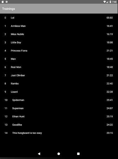 Metolius hangboard training screenshot 11