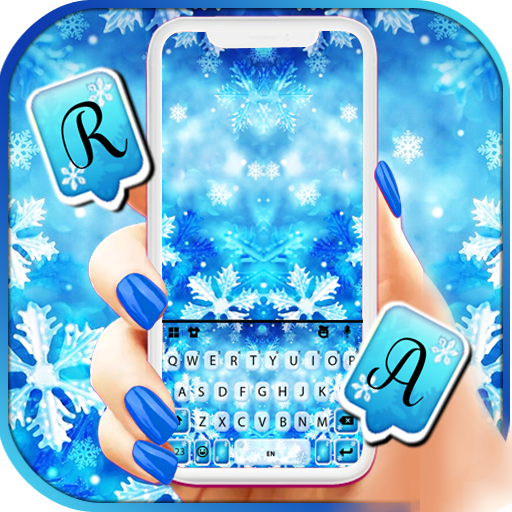 Snowflakes Keyboard Background logo