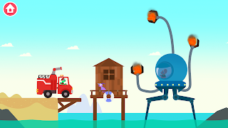 Dinosaur Fire Truck Games kids - Screenshot 2