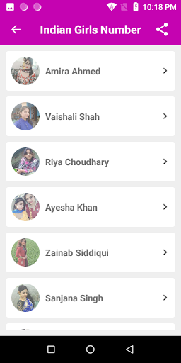 Lovely Girls Phone Number Chat Screen 2