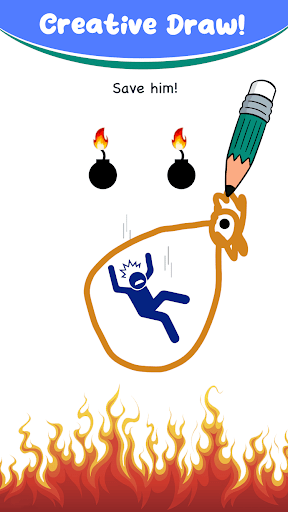 Android application Stickman:Draw Rescue screenshort