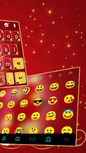 Golden Red Rose Theme Screen 3
