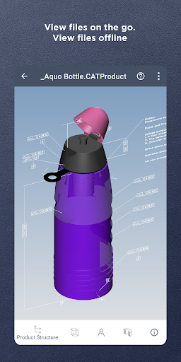 Android application Glovius - 3D CAD File Viewer screenshort