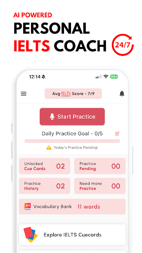 Android application FixoLang - 24/7 IELTS Coach screenshort