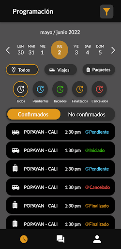 TuViajeApp Operador Screen 2