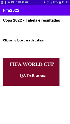 Android application Calendário Copa2022 screenshort