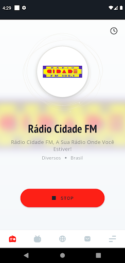 Android application Rádio Cidade FM screenshort