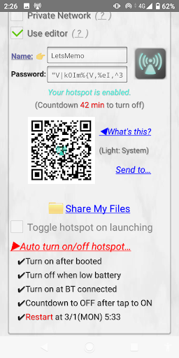 Android application WiFi HotSpot & Share File- Pro screenshort