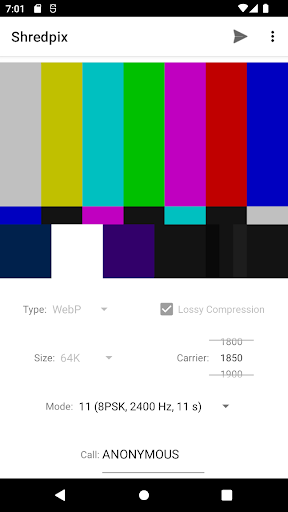 Android application Shredpix - Encode COFDMTV screenshort