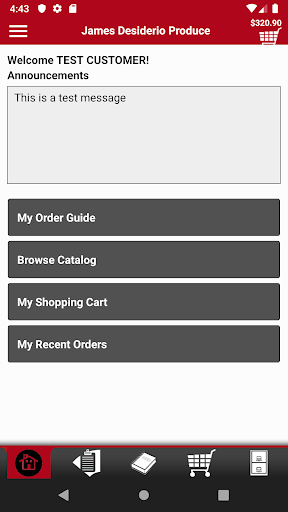 Android application James Desiderio Produce screenshort