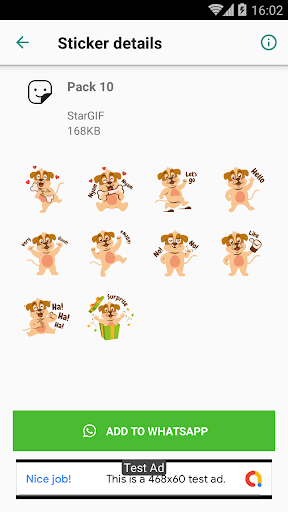 Animated Animals Stickers 1 Screen 3