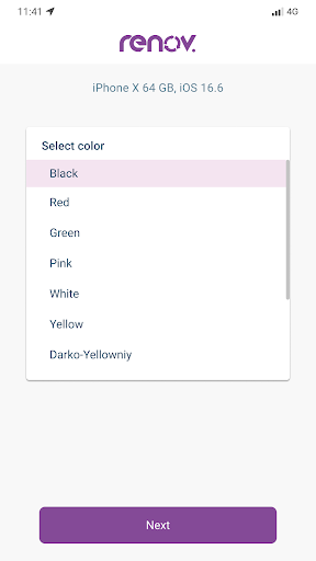 Android application Renov Smart screenshort
